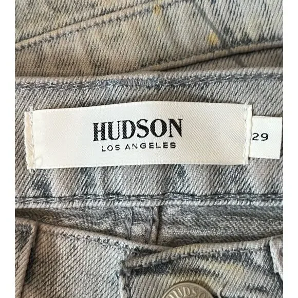 Hudson jeans Blinder V2 Biker distressed skinny gray size 29 - Picture 8 of 9